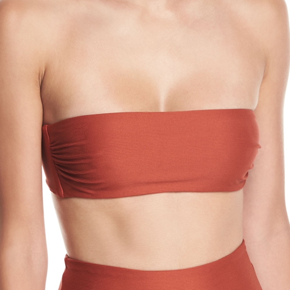 Mara Hoffman Abigail Bikini Top in Rust
